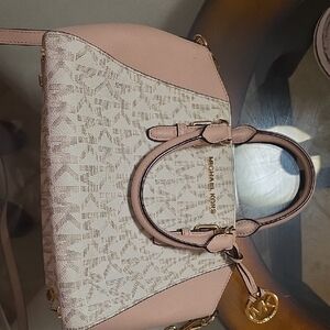 Michael Kors Blush and Cream Satchel